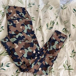 Balance Athletica Camouflage Leggings - Blue and Brown